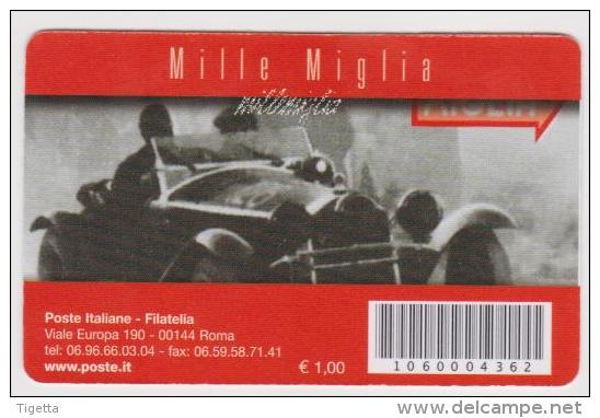 2009 - ITALIA -  TESSERA FILATELICA   "MILLE MIGLIA" - Philatelistische Karten