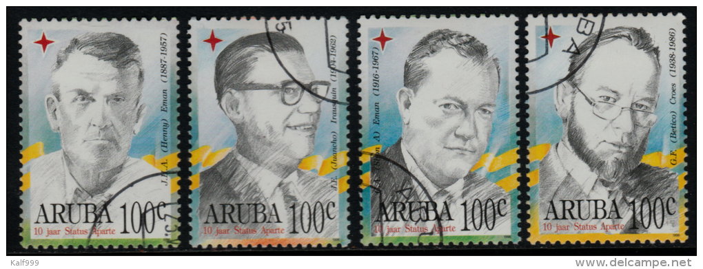 ~~~ Aruba 1996 - Famous Persons- NVPH 171/174 (o) Used  ~~~ - Antillen