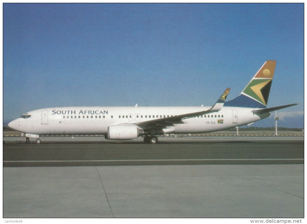 SOUTH AFRICAN AIRWAYS, Boeing 737-8S3, Unused Postcard [15204] - 1946-....: Moderne