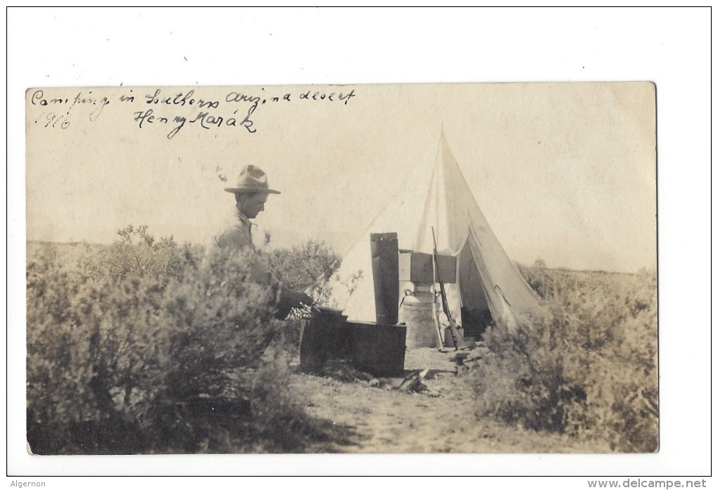 11166 - Henry Marak Campeur Tchèque Dans Le Désert Du Sud De L'Arizona En 1916 - Scoutisme