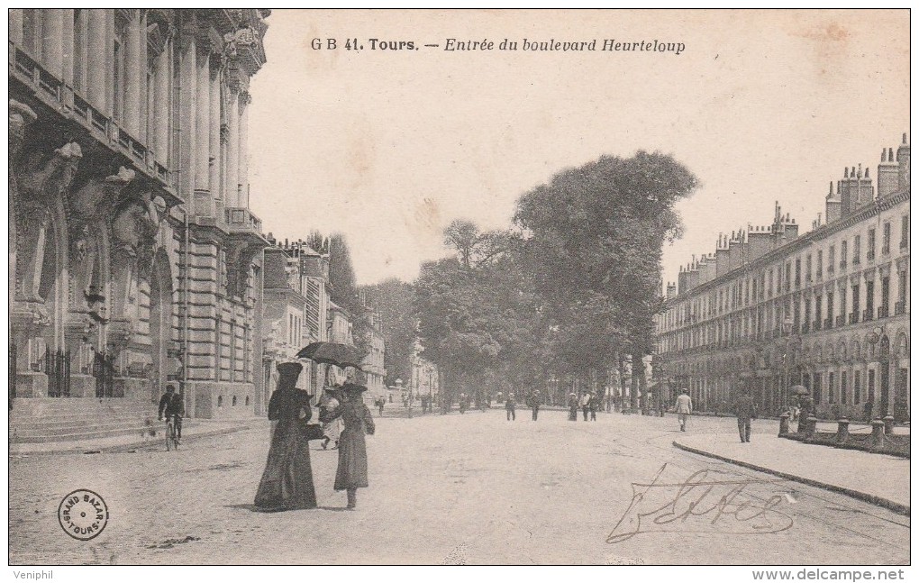 CARTE POSTALE OBLITERATION HOPITAL TEMPORAIRE N° 26 TOURS -  CAD / 9-12-1914 - Guerra De 1914-18