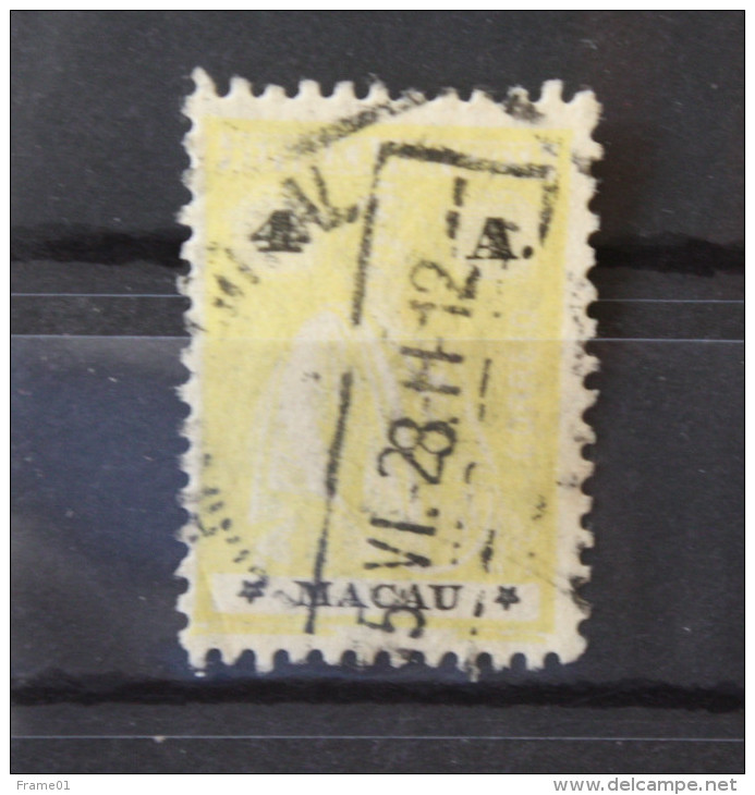 Portugal, Macao - Stamp, Timbre Obl / Gest / Vfu 4 A Jaune Yellow Scott 216 - Used Stamps