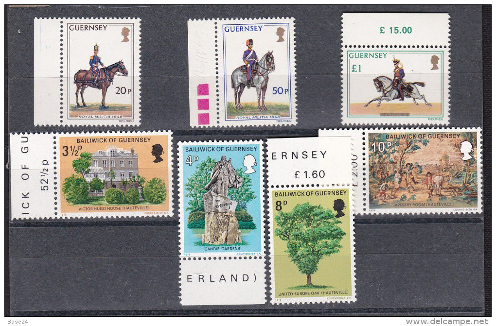 1975 Guernsey 2 SERIE 113/15, 116/19 MNH** - Guernesey