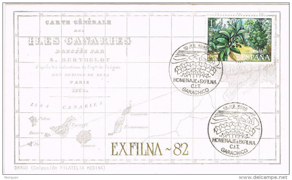 11285. Carta Exposicion GARACHICO (Canarias) 1982. Exfilna 82, Carte General, Mapa - Cartas & Documentos