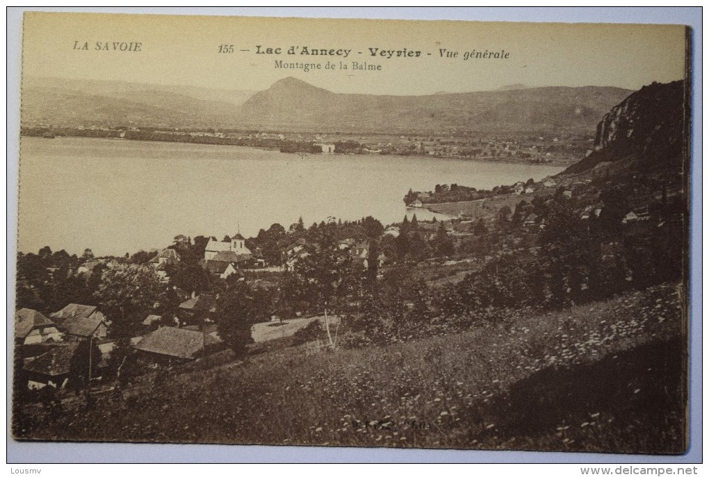 74 : Veyrier - Vue Générale - Lac D'Annecy - Montagne De La Balme Au Loin - (n°3383) - Veyrier