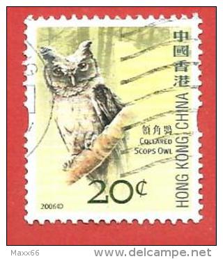 HONG KONG USATO - 2006 - UCCELLI - Collared Scops Owl - 20 Hong Kong Cent - Michel HK 1388 - Gebraucht