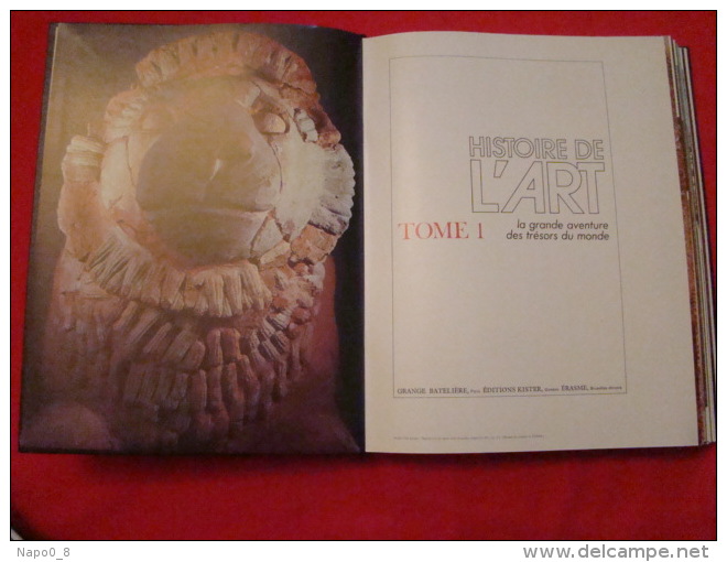 Histoire de l'Art en 10 volumes reliés de couleur noir, orange et or