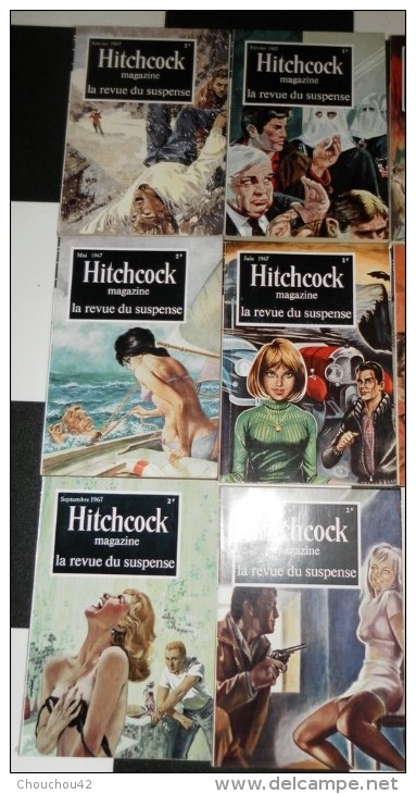 12 Livres HITCHOCK ANNEE 1967 - Sonstige & Ohne Zuordnung
