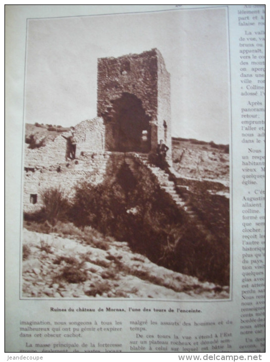 - Article De Presse - Régionalisme - Mornas - Vaucluse - Château  -1935 - 5 Pages - - Documenti Storici