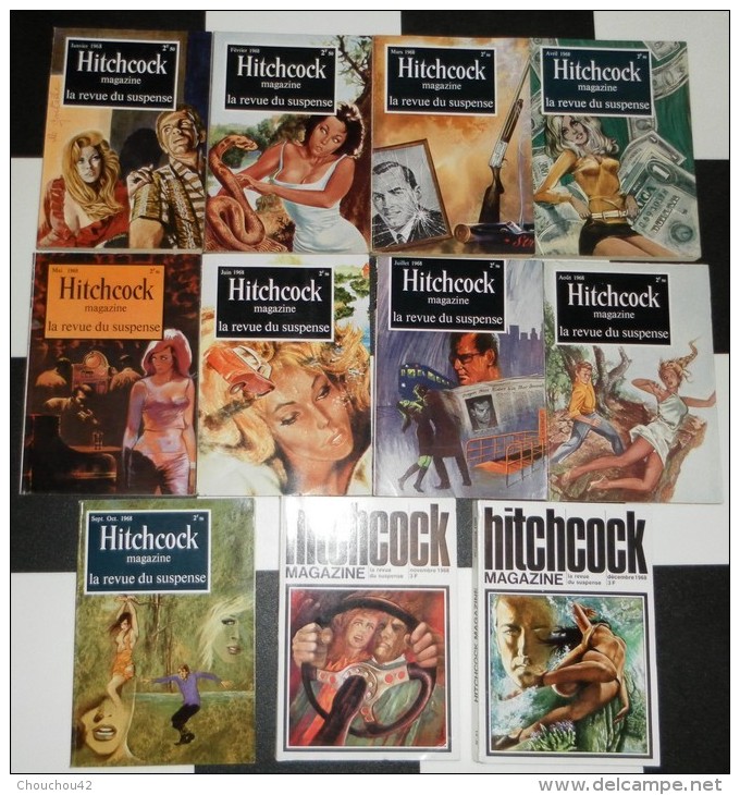 11 Livres HITCHOCK ANNEE 1968 - Andere & Zonder Classificatie