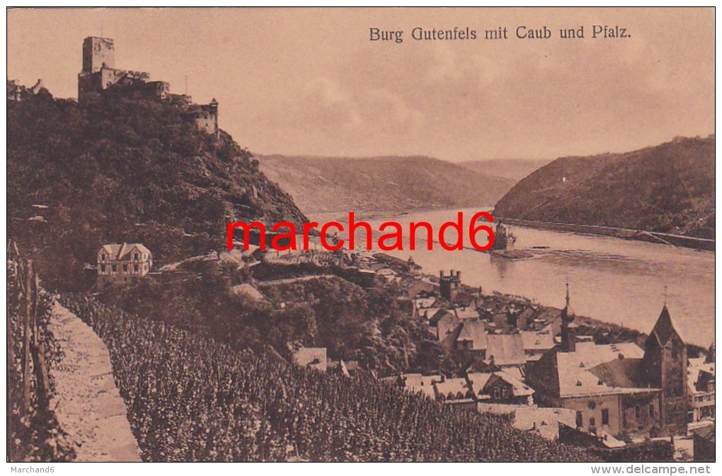 Allemagne Burg Gutenfels Mit Caub Und Plalz - Kaub