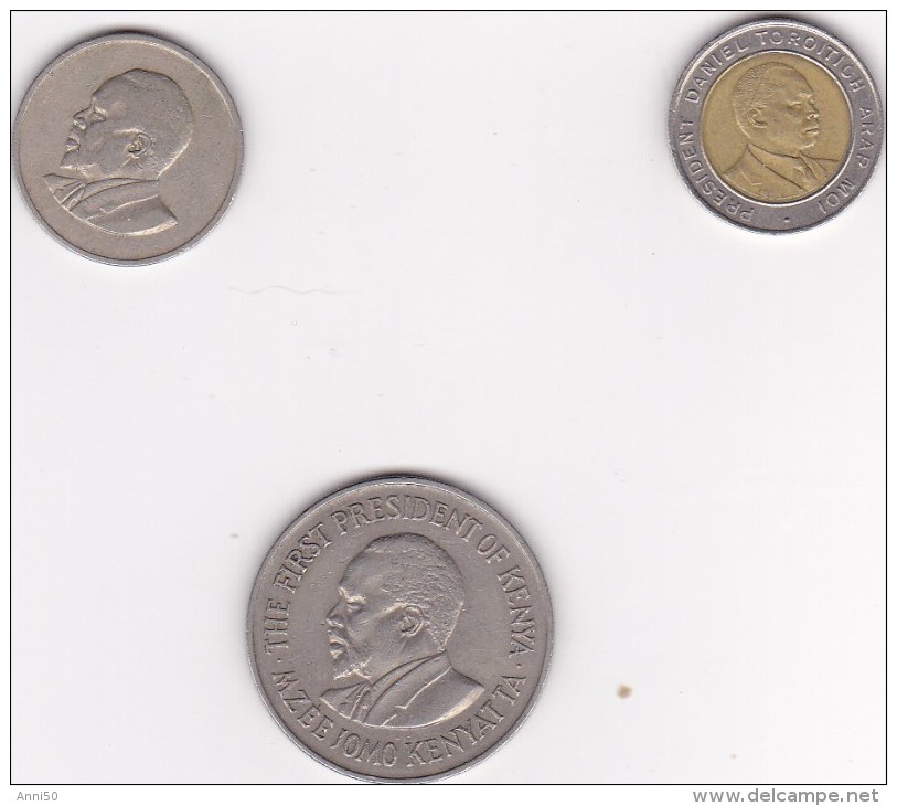 3 Münzen Von Kenia, 50 Cents, 1967, 1, 5 Shillings, 1974, 1997 - Kenia