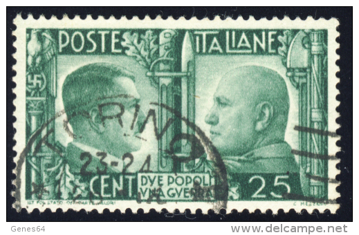 Fratellanza D´Armi Italo Tedesca - 1941 -  25 Cent. Verde (Sassone 454) - Usati