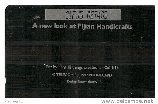 3-CARTES-MAGNETIQUE-FIDJY-3 THEMES HANDICRAFTS-TBE- - Fiji