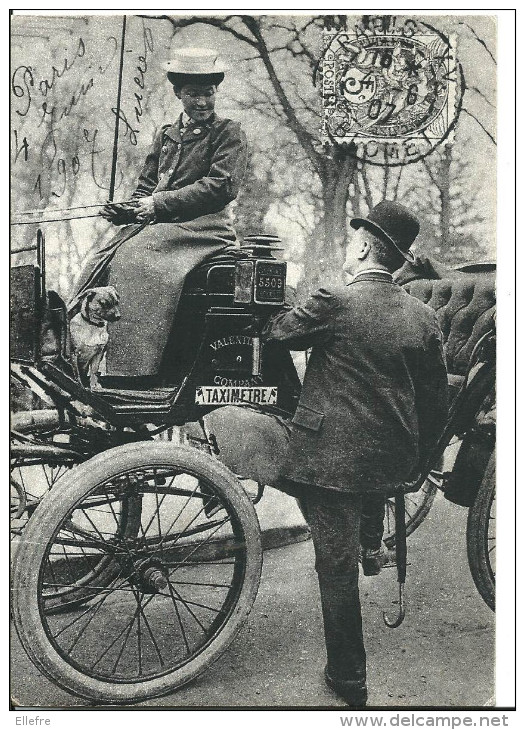 Paris, L ' AN 1900 40 Les Femmes - Cocher , Cpm , Non Voyagée - Ed NUGERON , Taximètre Chien - Taxis & Huurvoertuigen