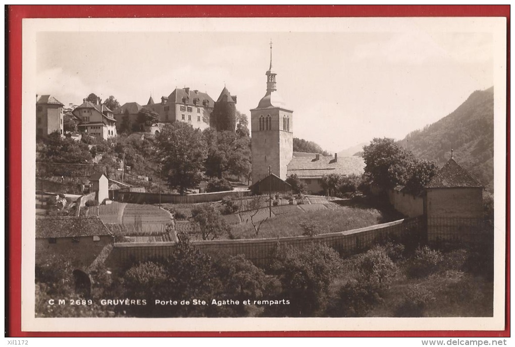 NE-02  Gruyères, öorte De Ste Agathe Et Remparts. Non Circulé - Gruyères