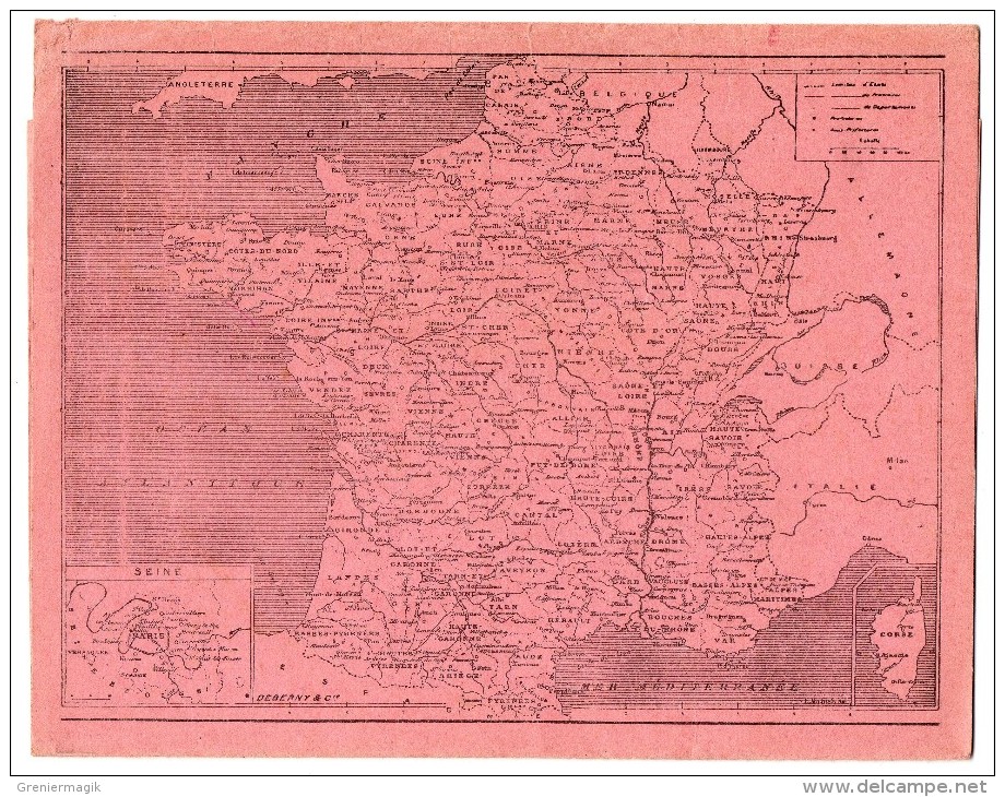Protège Cahier - Le Clisson - Carte De La France Au Dos - Protège-cahiers