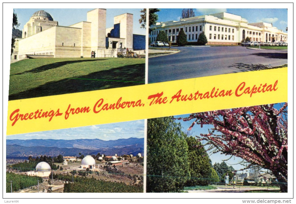 (868) Australia - ACT - Canberra With Old Parliament House, War Memorial. Mt Stromlo & Avenue At Springtime - Canberra (ACT)