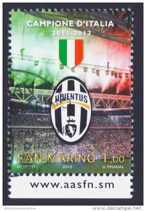 2012 SAN MARINO "JUVENTUS CAMPIONE D´ITALIA 2011/2012" SINGOLO ANNULLO PRIMO GIORNO - Used Stamps