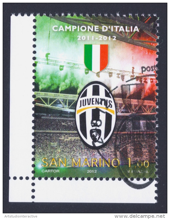 2012 SAN MARINO "JUVENTUS CAMPIONE D´ITALIA 2011/2012" SINGOLO ANNULLO PRIMO GIORNO - Used Stamps