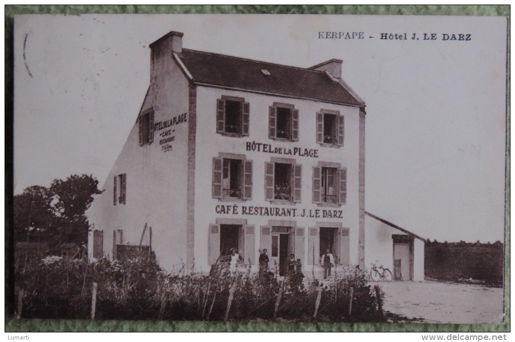 Cpa Dpt 56 -- Kerpape  Hotel J. LE DARZ - 1936 - Ploemeur
