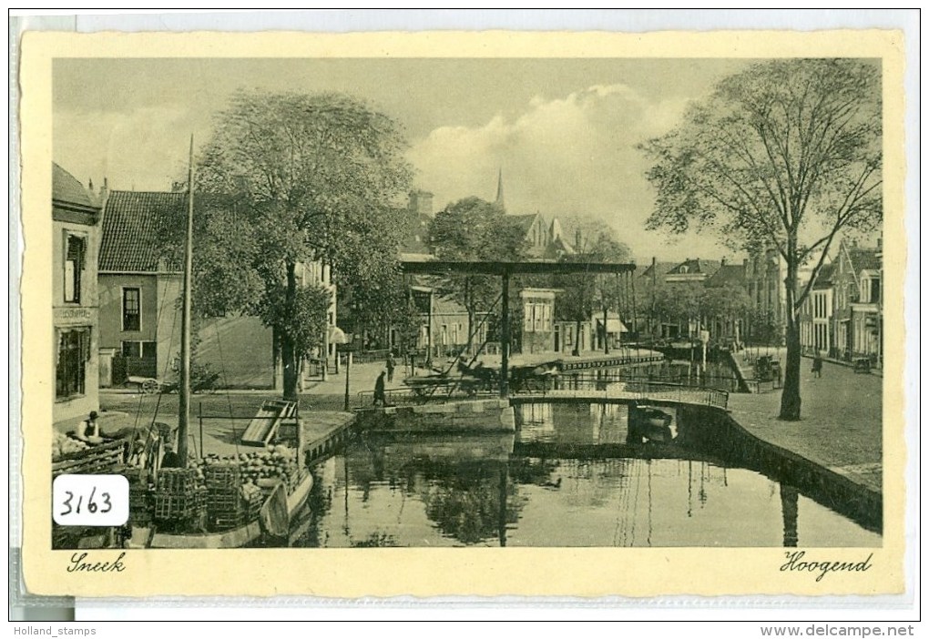 SNEEK * HOOGEND * ANSICHTKAART * CPA * GELOPEN IN 1938 NAAR WASSENAAR (3163) - Sneek