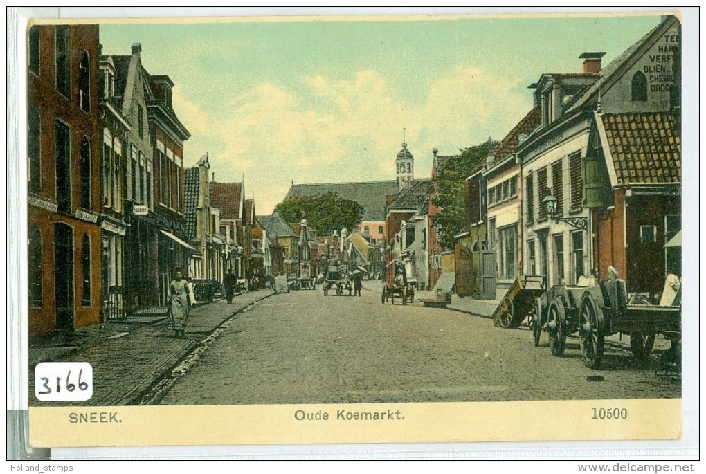 SNEEK * OUDE KOEMARKT * ANSICHTKAART * CPA * SERIE NR 10500  (3166) - Sneek