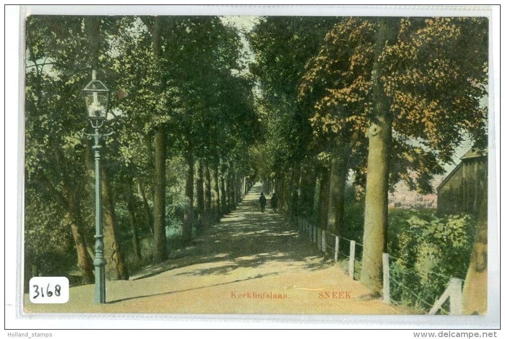 SNEEK * KERKHOFSLAAN * ANSICHTKAART * CPA * GELOPEN IN 1918 VAN SNEEK NAAR UTRECHT  (3168) - Sneek