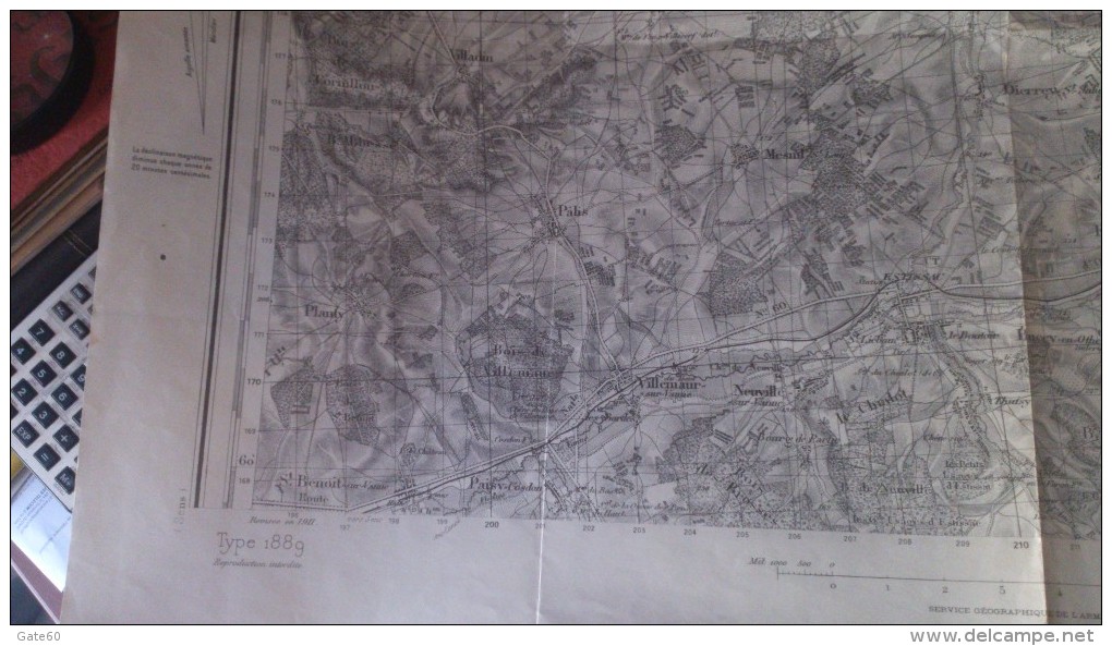 Troyes  -    Carroyage Kilometrique  -  Projection Lambert  -  Zone Nord De Guerre -   Type 1889  Obliteration Militaire - Cartes Géographiques