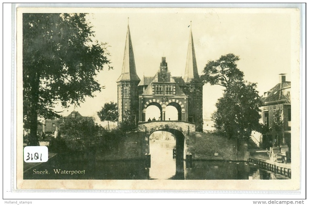 SNEEK * WATERPOORT * ANSICHTKAART * CPA * GELOPEN In 1960 Naar GORREDIJK   (3181) - Sneek