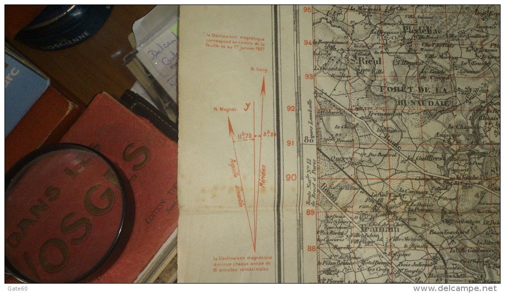 Dinan  -    Carroyage Kilometrique  -  Projection Lambert  -  Zone De Guerre Nord - Carte Geographique