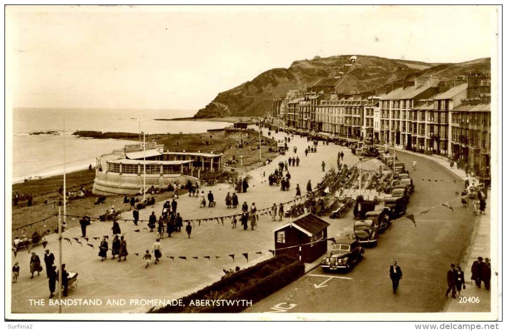 DYFED - ABERYSTWYTH -THE BANDSTND AND PROMEADE RP  Dyf116 - Cardiganshire