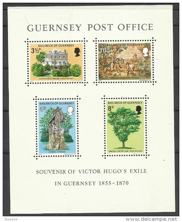 1975 Guernsey ANNATA  YEAR Completa Di 15 Valori + BF1 Victor Hugo (109/23) MNH** - Guernesey