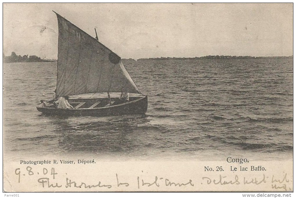 Congo Gold Coast 1904 Accra Le Lac Baffo Post Card By Visser No. 26 To Ireland - Belgisch-Congo