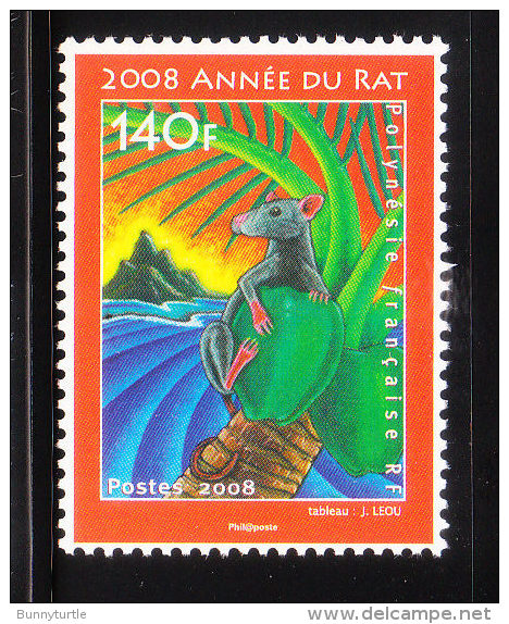 French Polynesia 2008 New Year Rat MNH - Nuevos