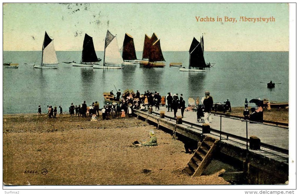 DYFED - ABERYSTWYTH  - YACHTS IN BAY Dyf137 - Cardiganshire