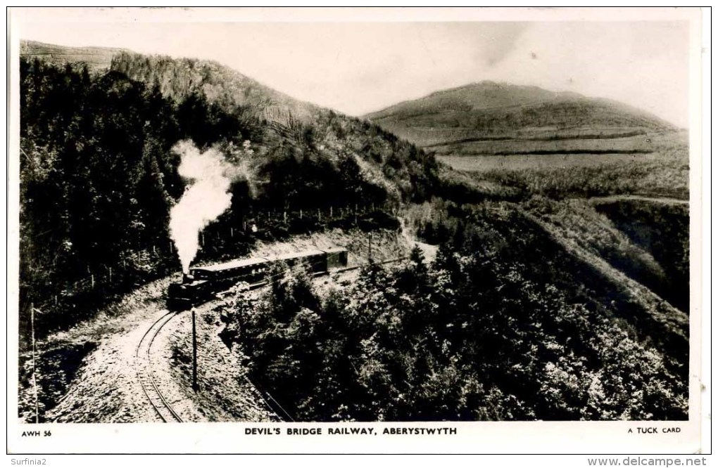 DYFED - ABERYSTWYTH  - DEVIL'S BRIDGE RAILWAY RP Dyf139 - Cardiganshire