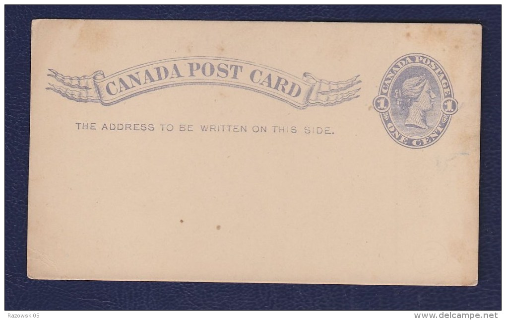 CP. CARTE POSTALE. ENTIER. EP...........CANADA - 1860-1899 Règne De Victoria