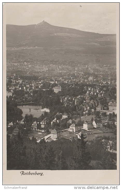 AK Liberec Reichenberg Blick Richtung Jeschken Gondelsee Villen Haus Isergebirge Jeschkengebirge Bei Gablonz Grottau - Sudeten