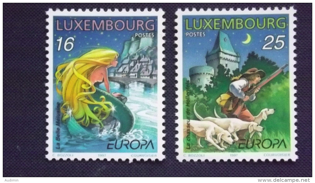 Luxemburg 1418/9 Yt 1368/9 **/mnh, EUROPA/CEPT 1997: Märchen, Melusina Von Luxemburg, Der Jäger Von Schloss Hollenfels - Nuevos