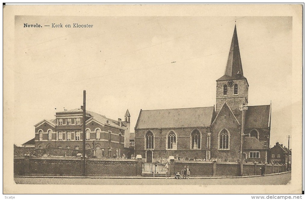 Nevele.  -    Kerk En Klooster;  1950  Naar  Mons - Nevele