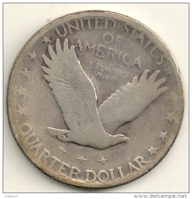 USA  1920 Standing Liberty Silver Quarter Dollar  - Philadelphia Mint - AG - 1916-1930: Standing Liberty