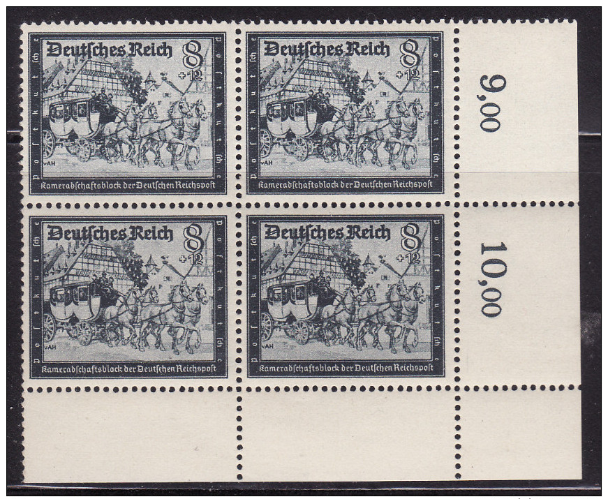 Germany #B273 Block Of 4, F-VF Mint NH ** Mail Coach - Unused Stamps