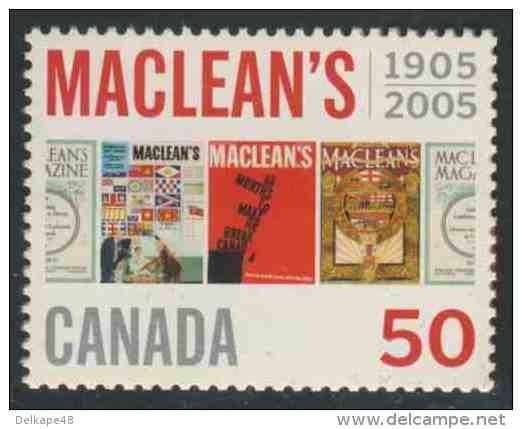 Canada 2005 Mi 2273 ** Magazine Covers Of 1911, 1954, 1962, 1917 – Cent. Maclean’s Magazine /  Titelblätter - Schrijvers