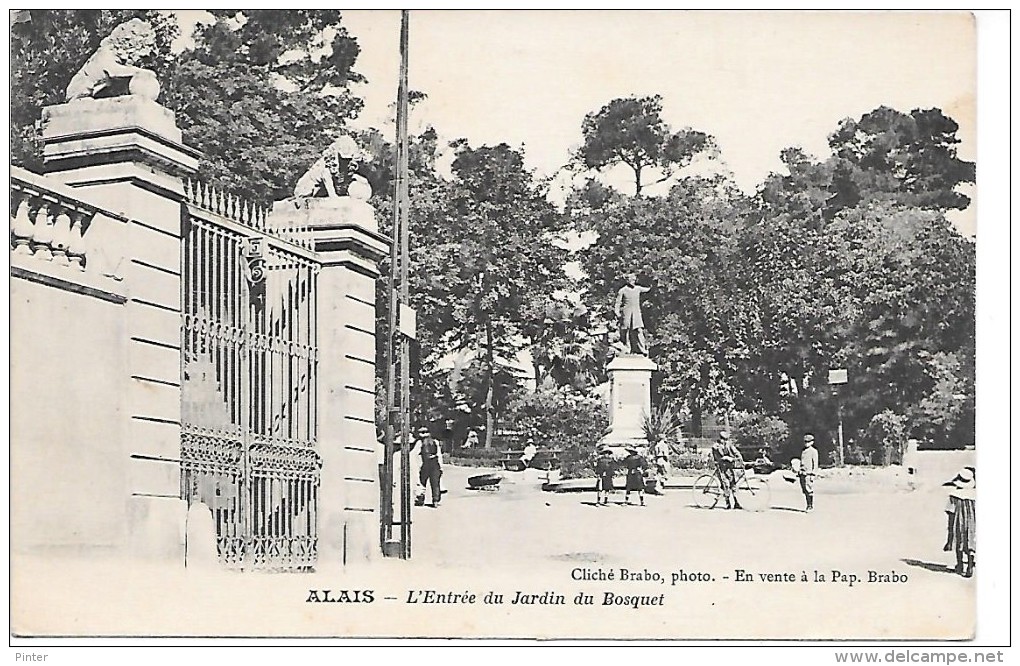 ALES - ALAIS - L'entrée Du Jardin Du Bosquet - Alès