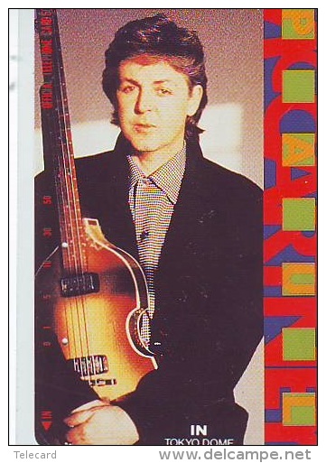 Télécarte Japon * 110-84326 * THE BEATLES * PAUL MC CARTNEY (7)  Musique * Music Japan Phonecard - Music