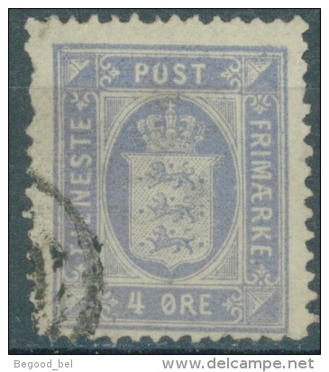 DENMARK  - USED/OBLIT.  - 1875 - Yv 6B PERF 14 X13 1/2 SECOND CHOICE -  Lot 11058 - Service