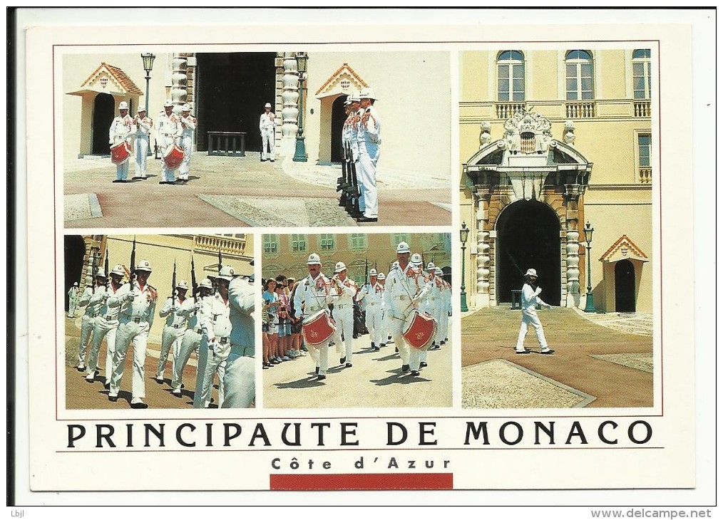 Principauté De MONACO , Photo : F. Carlicchi , CPM ANIMEE - Prince's Palace