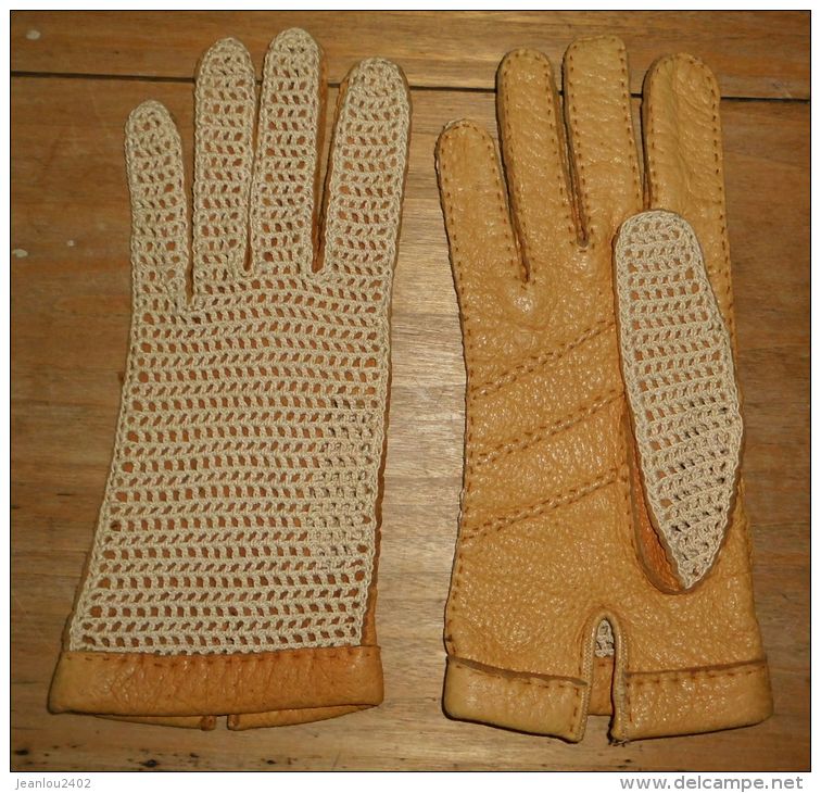 PAIRE DE GANTS "SPORT" EN PEAU - Autres & Non Classés