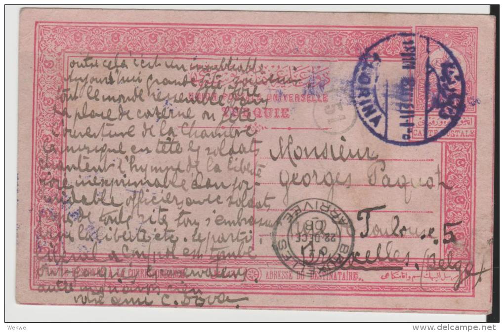 Gr-G002/  GRIECHENLAND - Florina Im Griechischem Teil Mazedonien 1908 Noch In Der Türkischen  Verwaltung - Postal Stationery